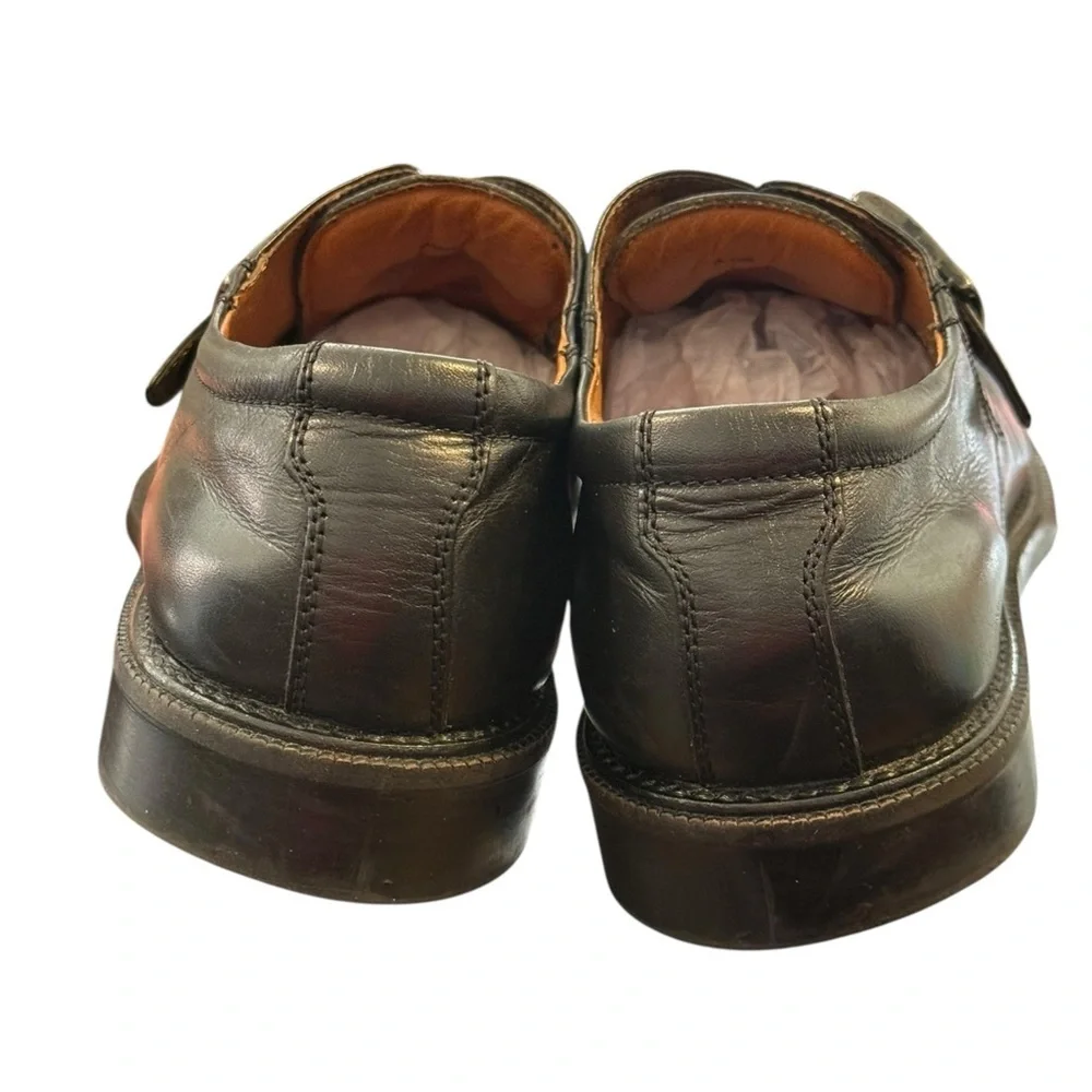 Johnston & Murphy Leather Monk Strap Dress Shoes Men’s 10.5M Black